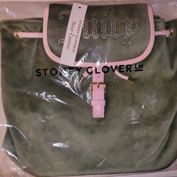 Stoney Clover Lane x  Juicy Couture  Embellished Flap backpack NWT - Picture 4 of 6